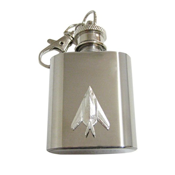 Stealth Fighter Plane 1oz Keychain Flask - Picture 1 of 1